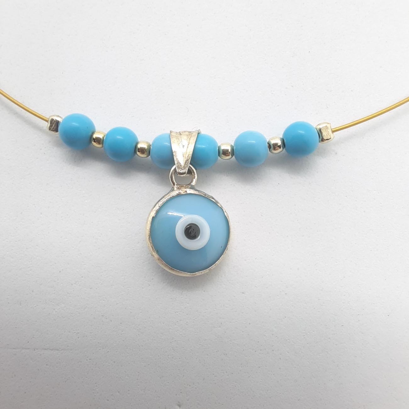 Κολιέ ματόχαντρο τυρκουάζ