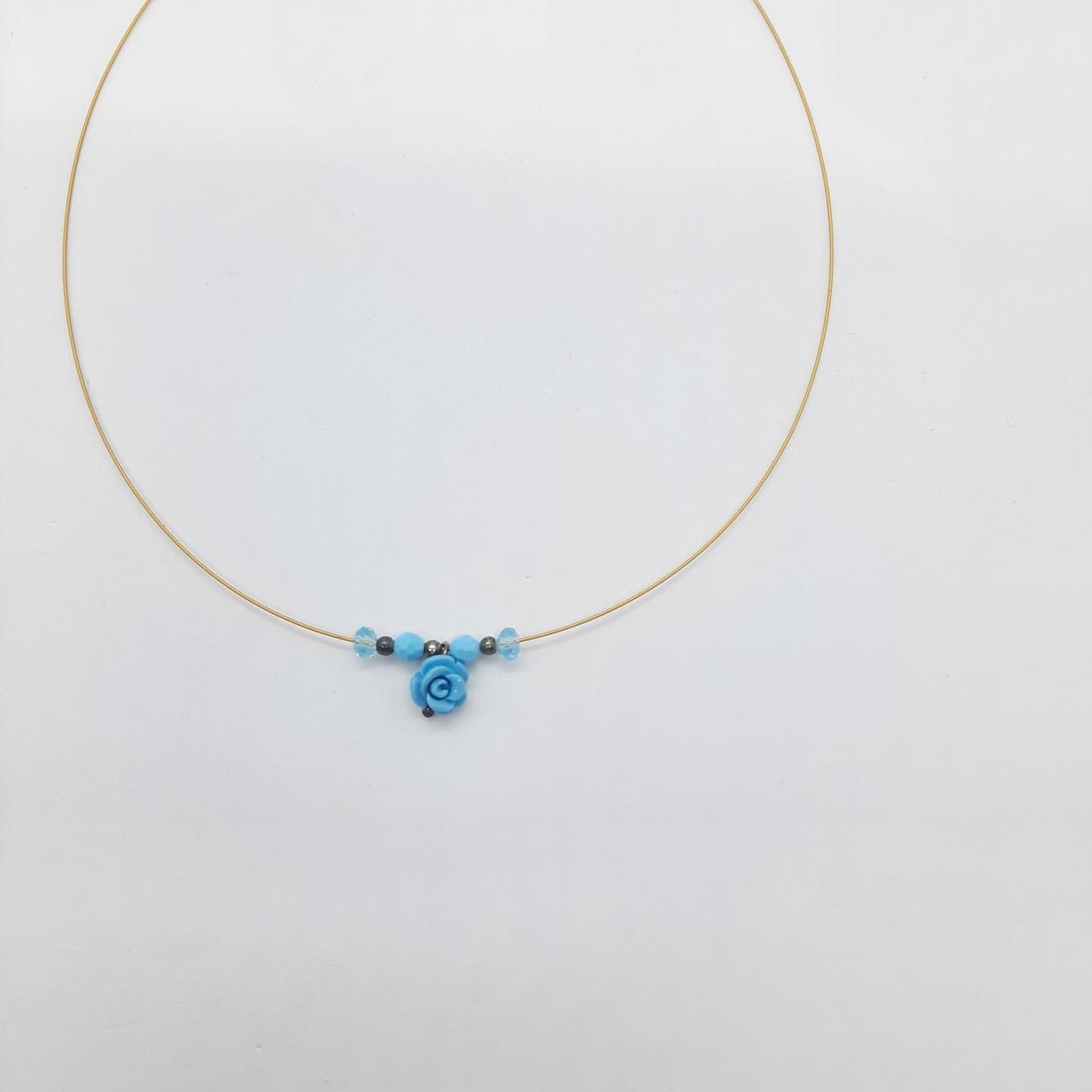 Κολιέ τυρκουάζ τριαντάφυλλο