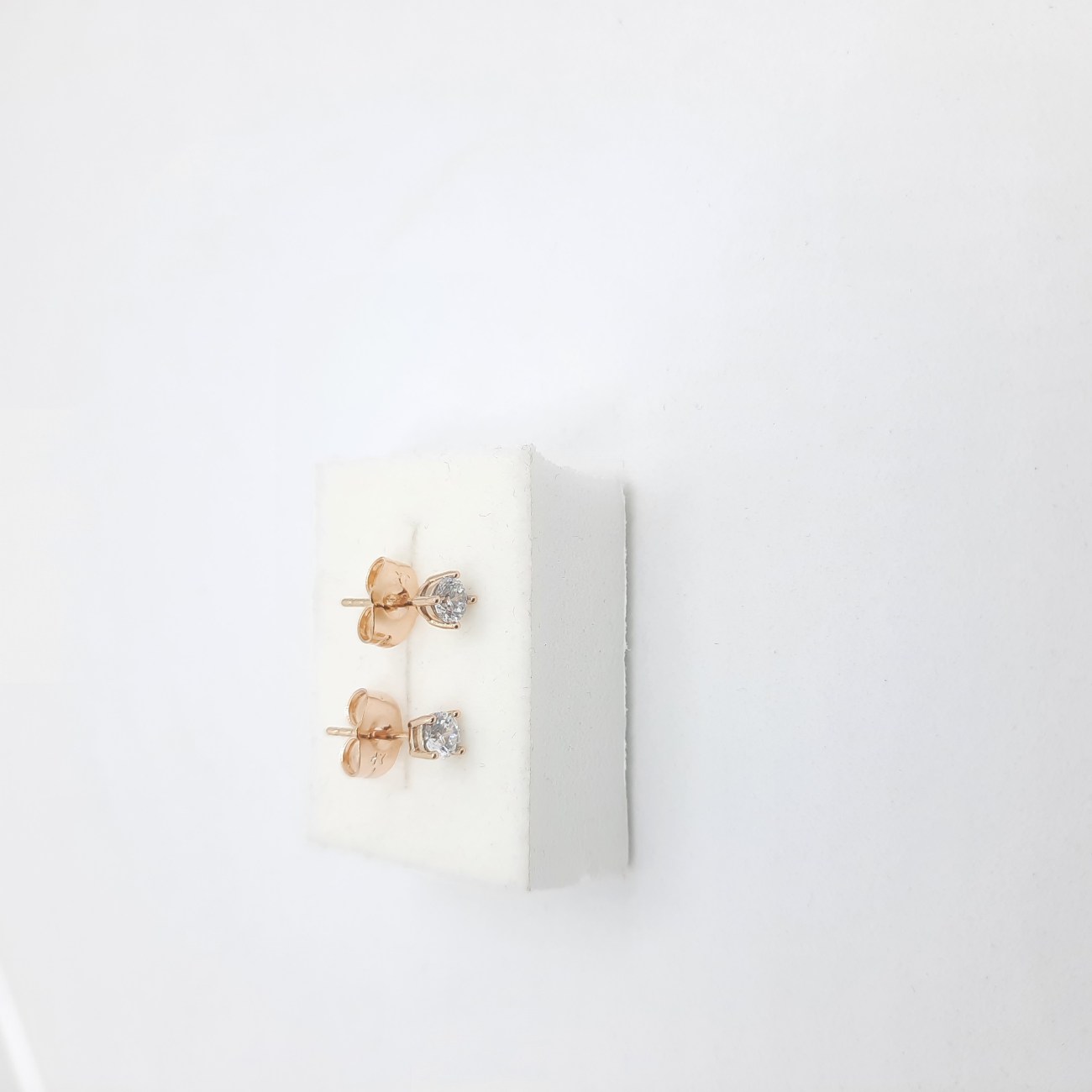 Σκουλαρίκια επίχρυσα καρφωτά  ζιργκόν 