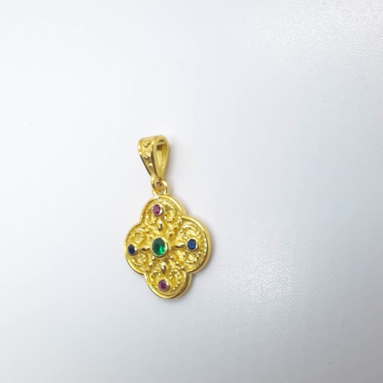 Σταυρός ασήμι επιχρυσωμένο THEODORA