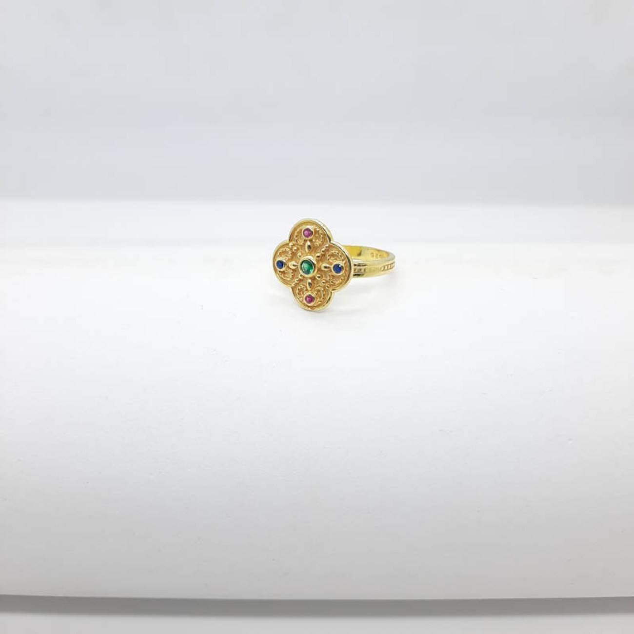 Δαχτυλίδι βυζαντινό επίχρυσο Augusta