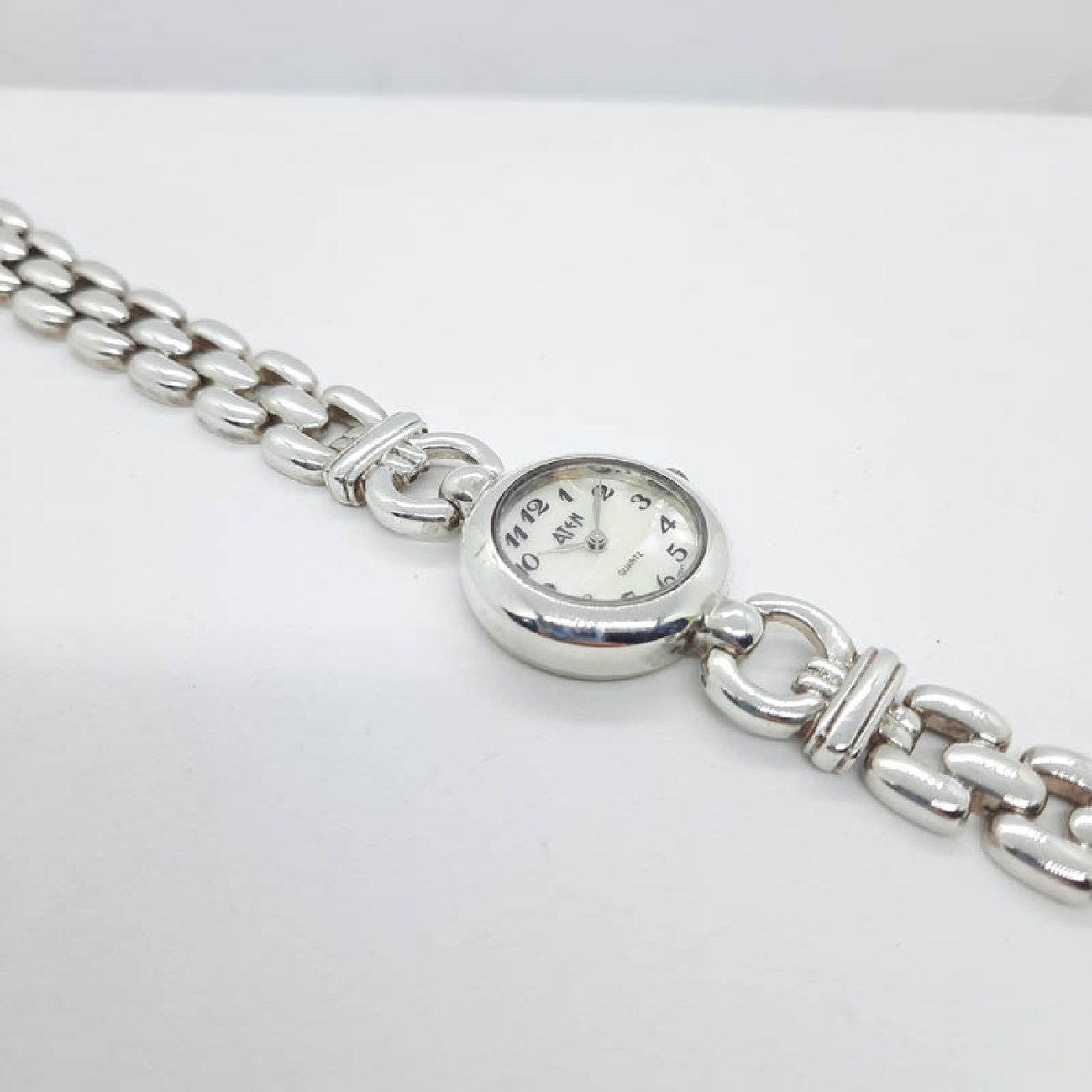 Ασημένιο ρολόι vintage μπρασελέ