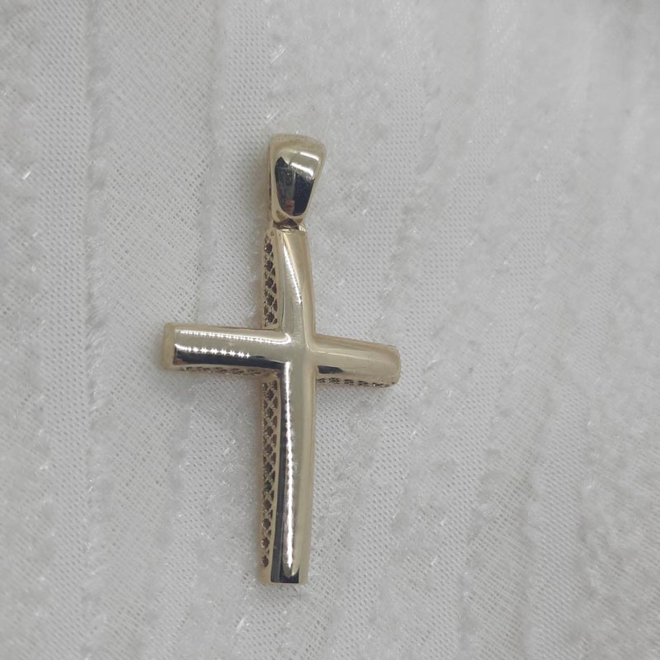 Σταυρός χρυσός minimal 14 ΚΑΡΑΤΙΑ ντουμπλ-φας