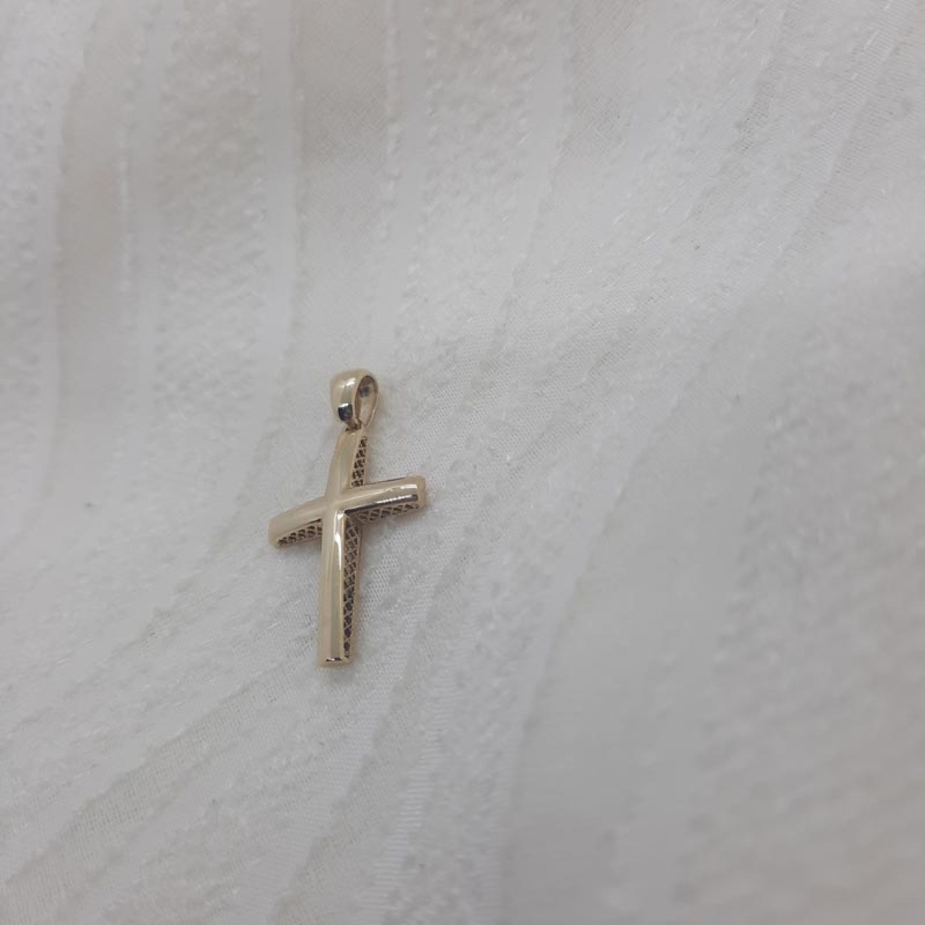 Σταυρός χρυσός minimal 14 ΚΑΡΑΤΙΑ ντουμπλ-φας