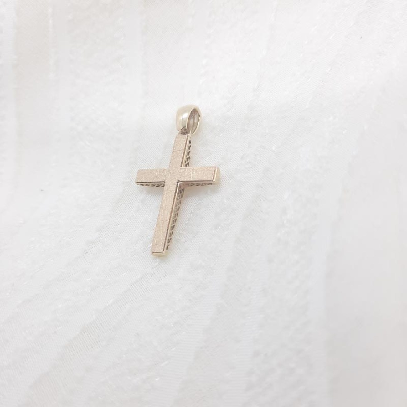 Σταυρός χρυσός minimal 14 ΚΑΡΑΤΙΑ ντουμπλ-φας