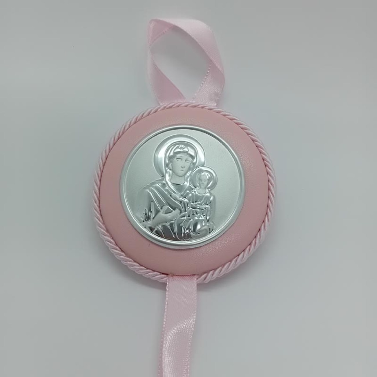 Ασημένια Παναγίτσα κούνιας για κοριτσάκι