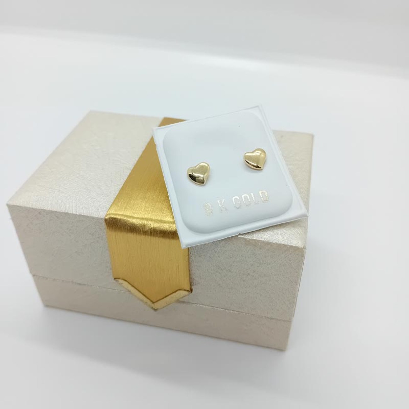 Χρυσές καρδούλες σκουλαρίκια Κ9