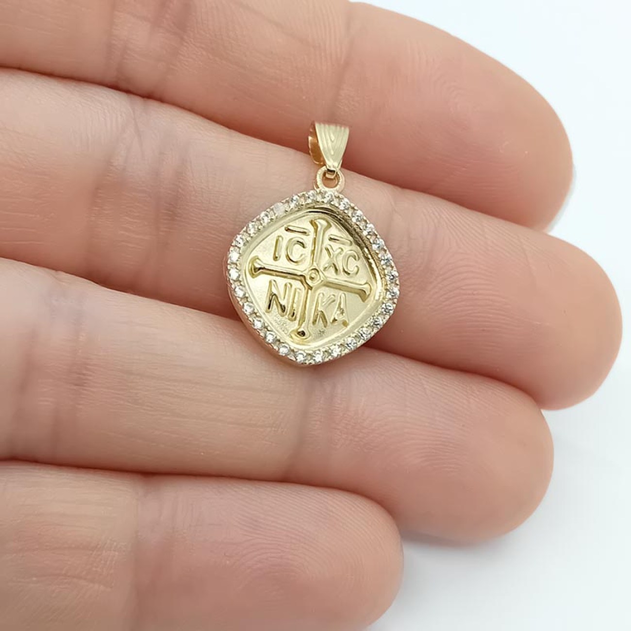 Μενταγιόν χρυσό ρόμβος 14 ΚΑΡΑΤΙΑ 