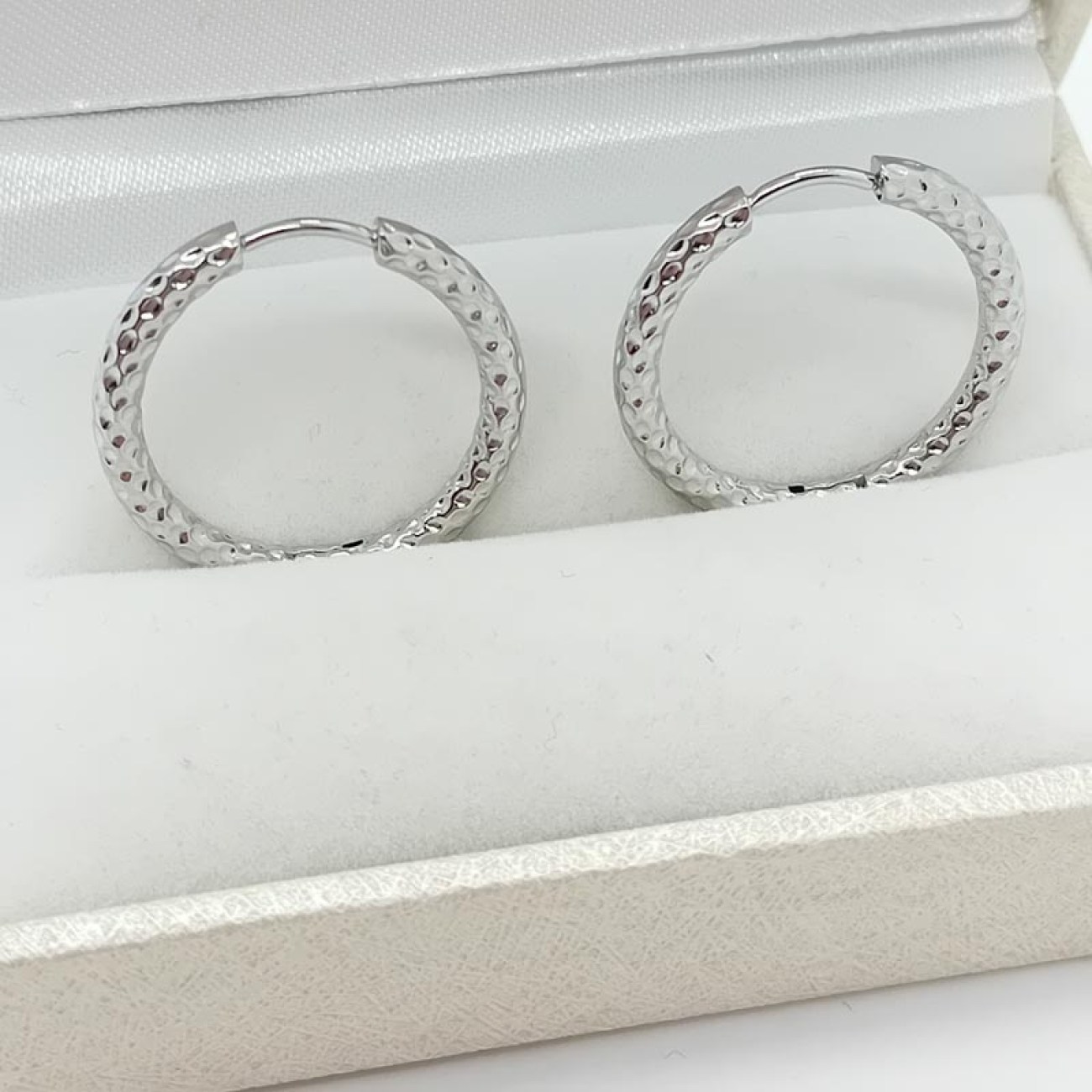 Σκουλαρίκια ατσάλι κρίκοι σφυρήλατοι