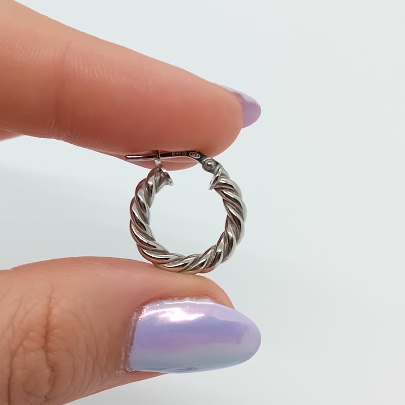 Κρίκοι μικροί ασήμι 9.25 πλεξίδα