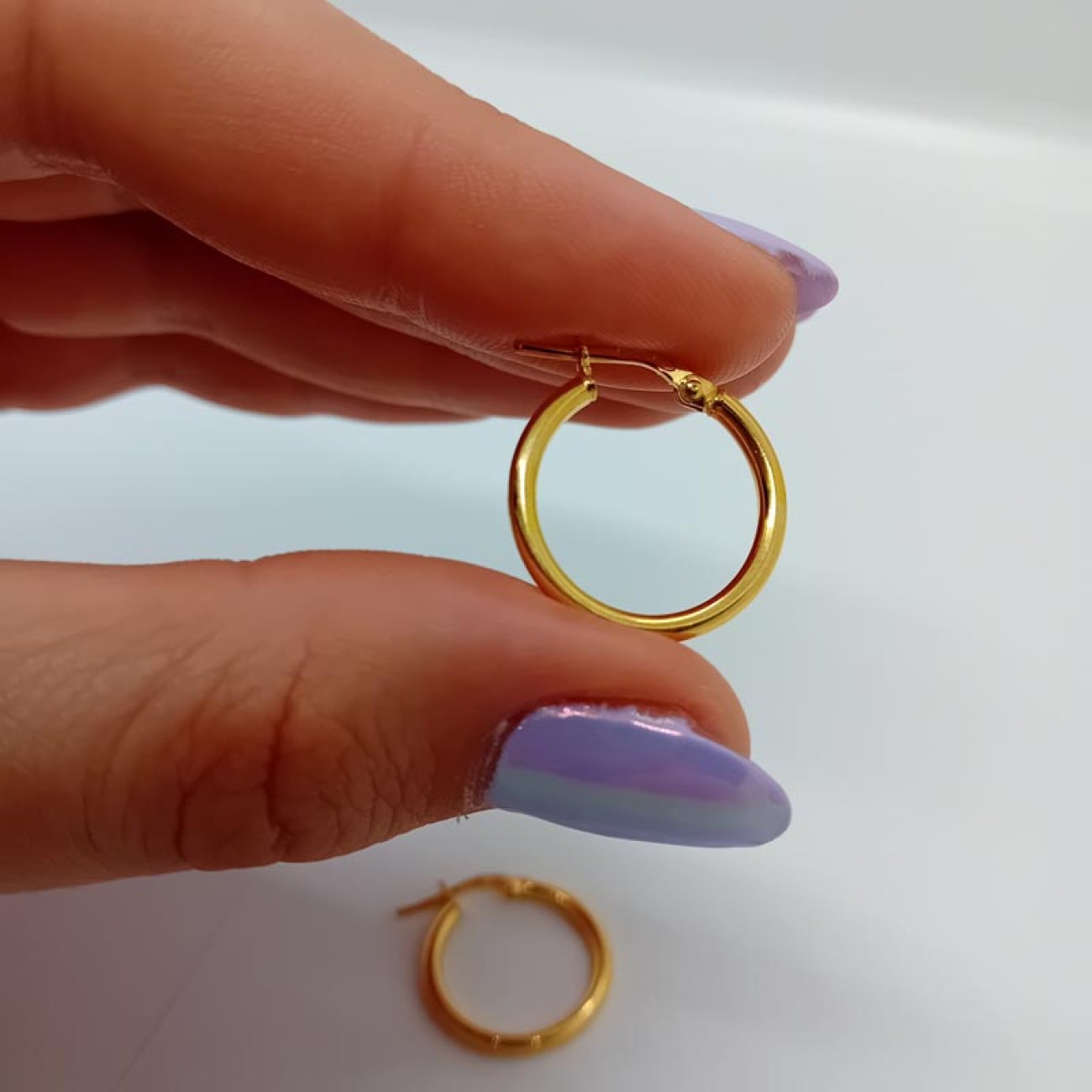 Κρίκοι ασήμι επιχρυσωμένο