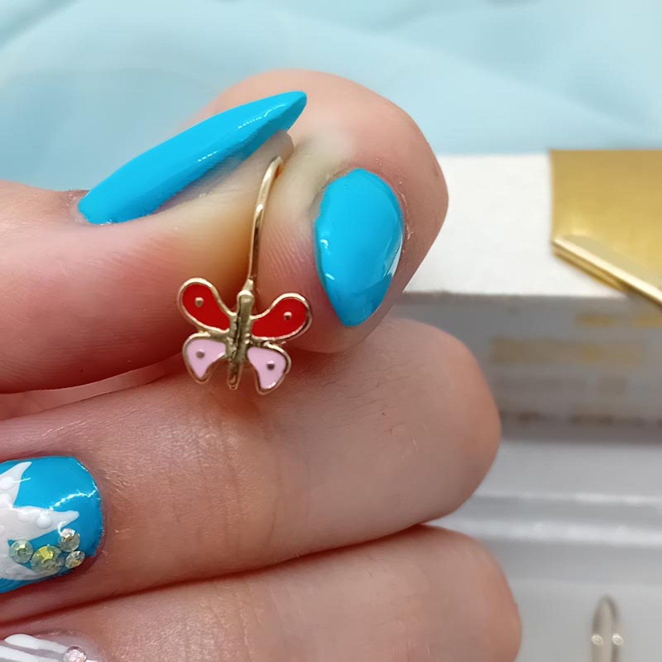 Χρυσά σκουλαρίκια ΠΕΤΑΛΟΥΔΕΣ Κ14