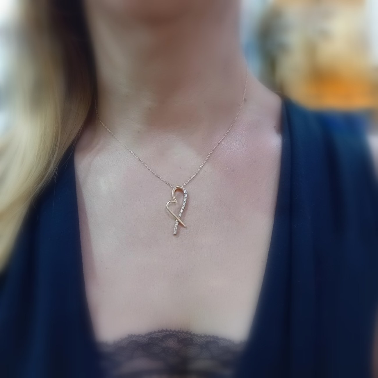 Μεγάλη ΧΡΥΣΗ ΚΑΡΔΙΑ Κ 14 με ζιργκόν