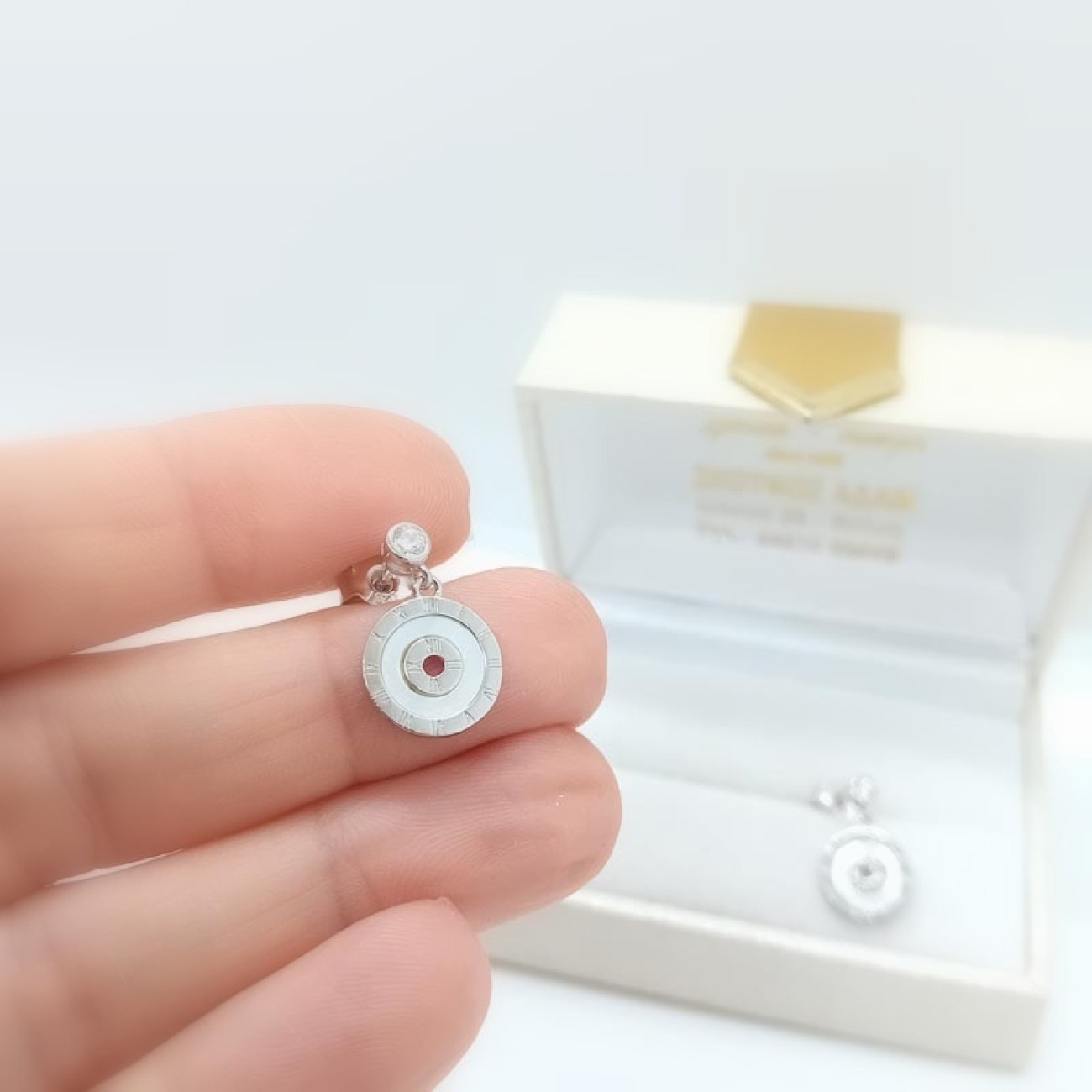 Σκουλαρίκια κρεμαστά ΑΣΗΜΙ 925 με φίλντισι