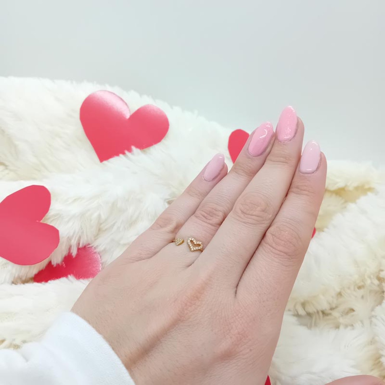 Δαχτυλίδι 2 καρδιές επίχρυσο