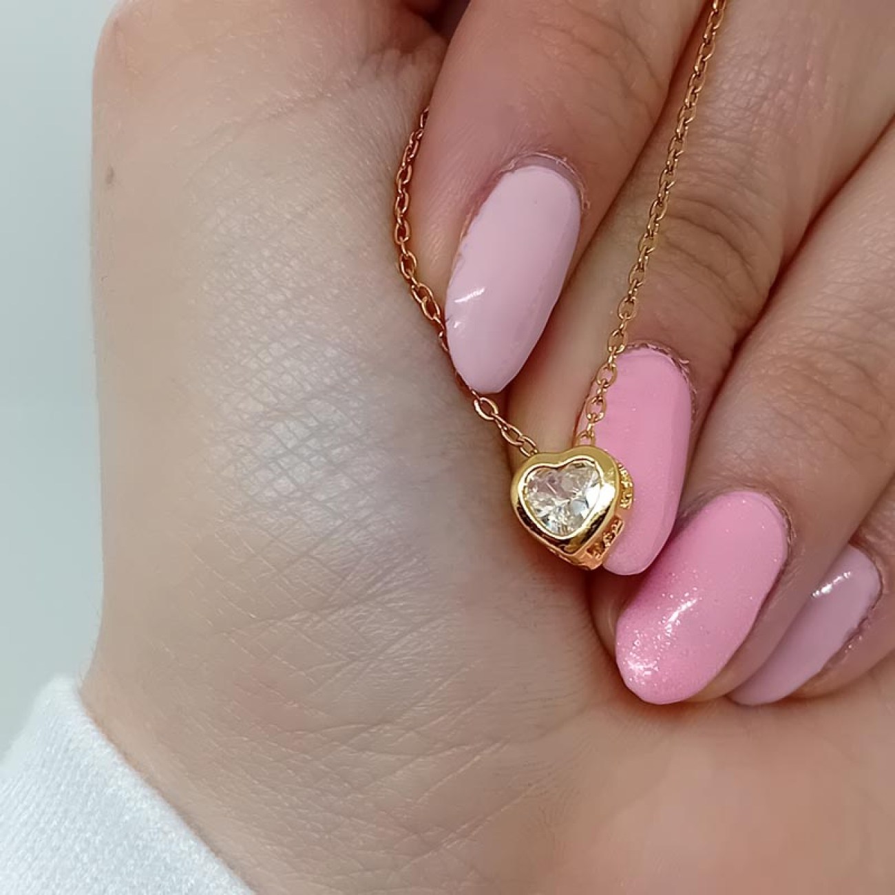 Κολιέ καρδούλα επιχρυσωμένο ασήμι