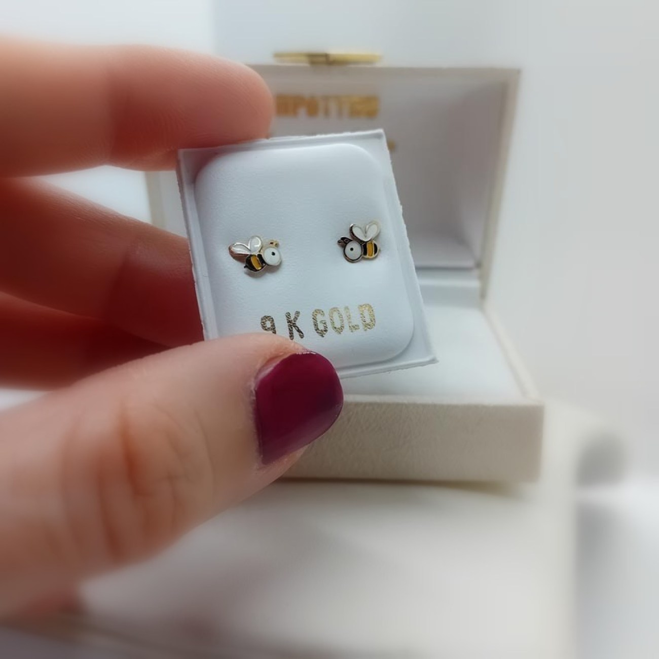 Μελισσούλες σκουλαρίκια Χρυσά Κ9