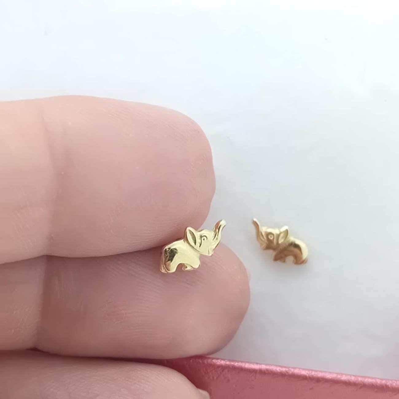 Χρυσά σκουλαρίκια Κ14 ελεφαντάκια