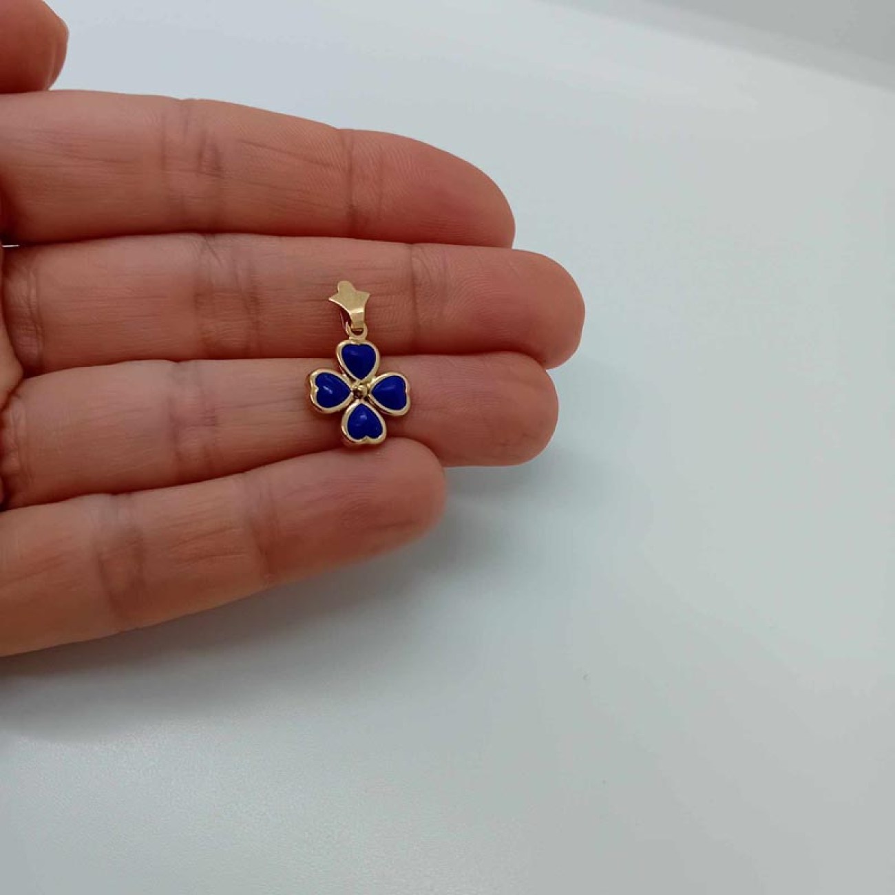 Σταυρουδάκι χρυσό λάπις λάζουλι Κ14