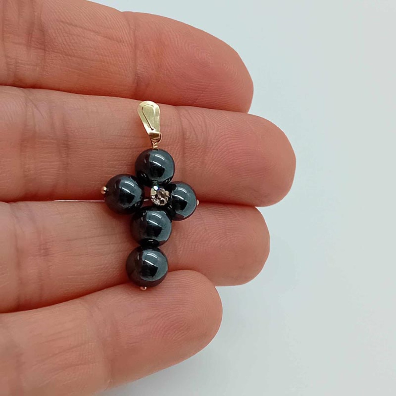 Σταυρός αιματίτης χρυσός 14 ΚΑΡΑΤΙΑ