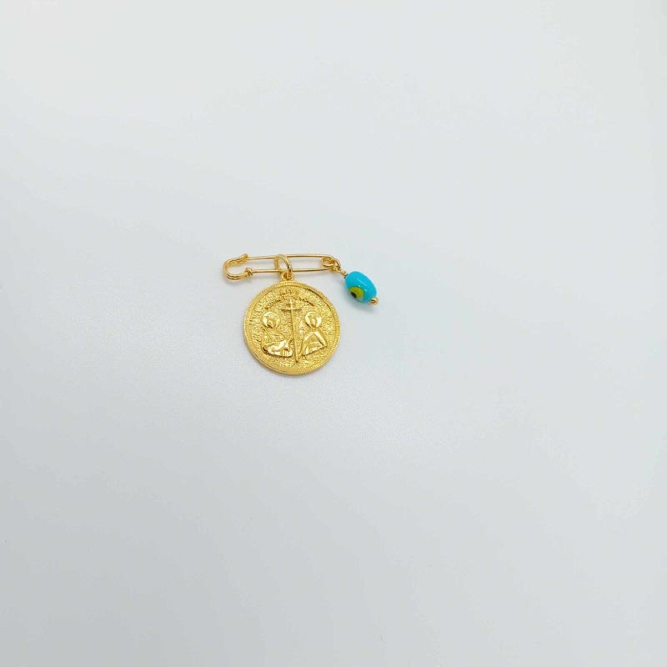 Κωνσταντινάτο φυλακτό μωρού επιχρυσωμένο ασήμι