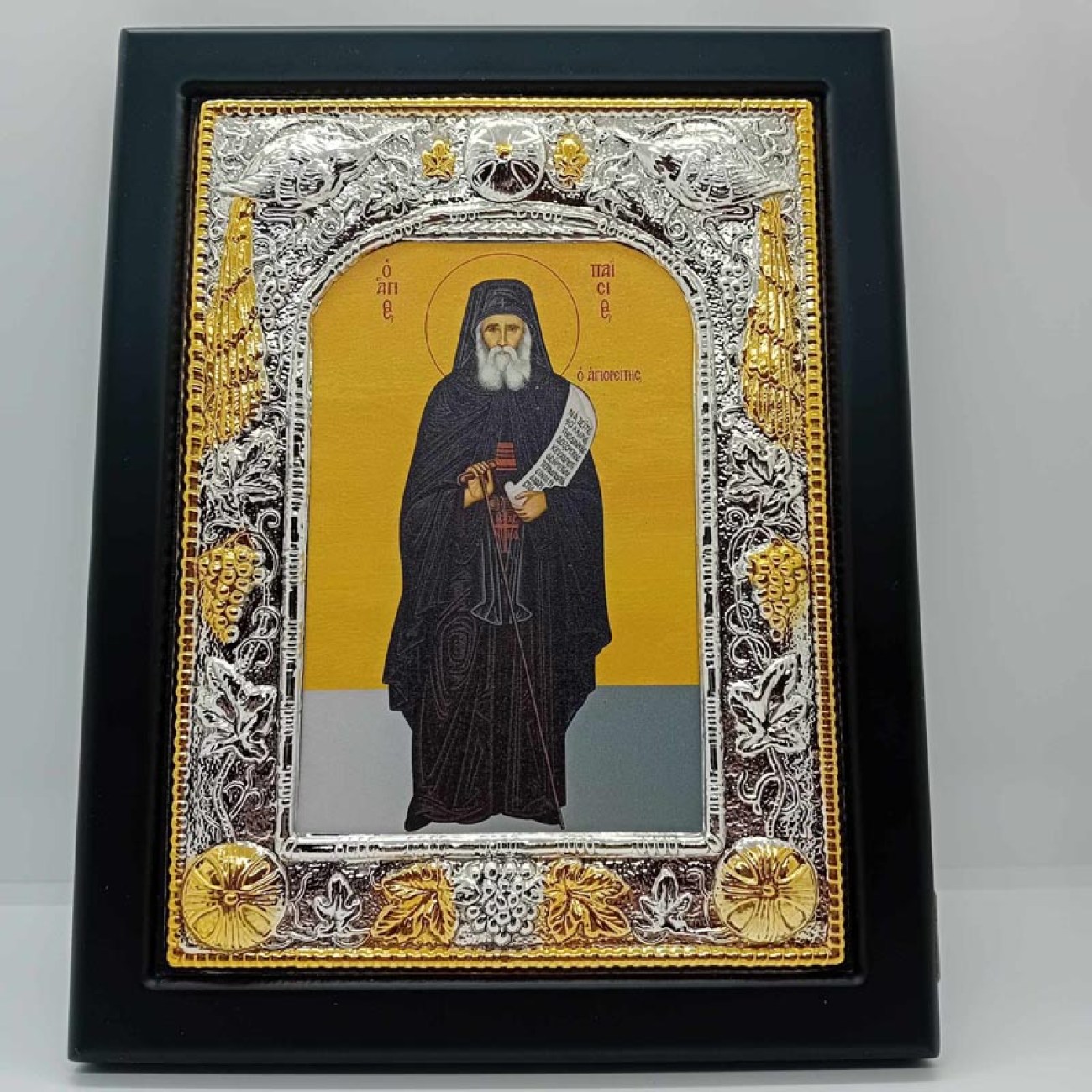 ΑΓΙΟΣ ΠΑΙΣΙΟΣ εικόνα ολόσωμη ΑΣΗΜΙ-ΧΡΥΣΟ