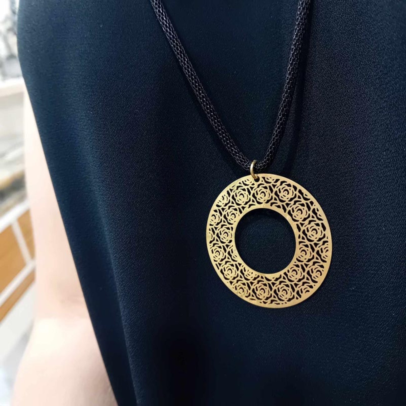 Κολιέ ασήμι επιχρυσωμένο ARABESQUE