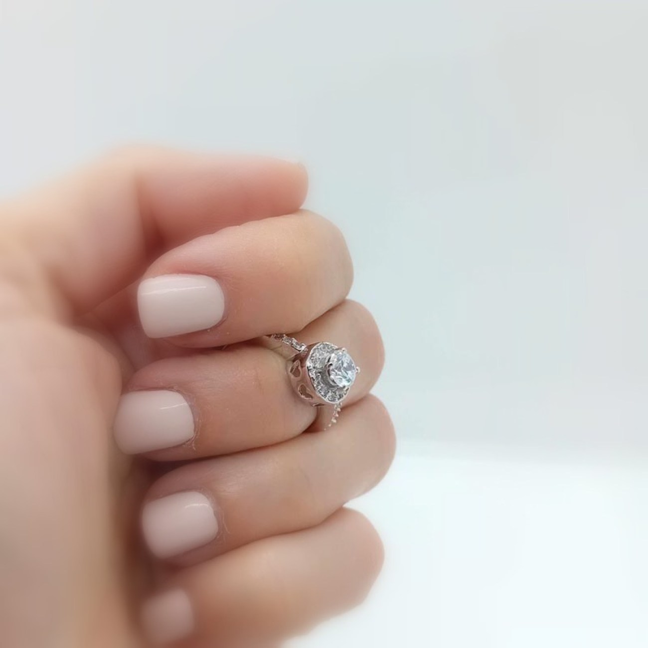 Δαχτυλίδι ΛΕΥΚΟΧΡΥΣΟ 14K princess of love