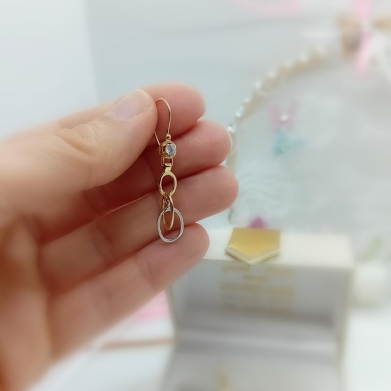 Glamorous μακριά χρυσά σκουλαρίκια Κ14