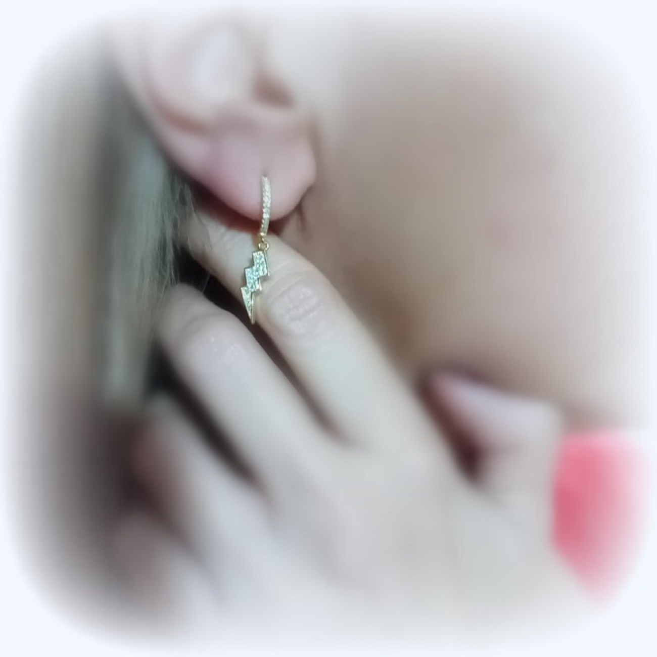 Σκουλαρίκια επίχρυσα κρεμαστά ΚΕΡΑΥΝΟΙ