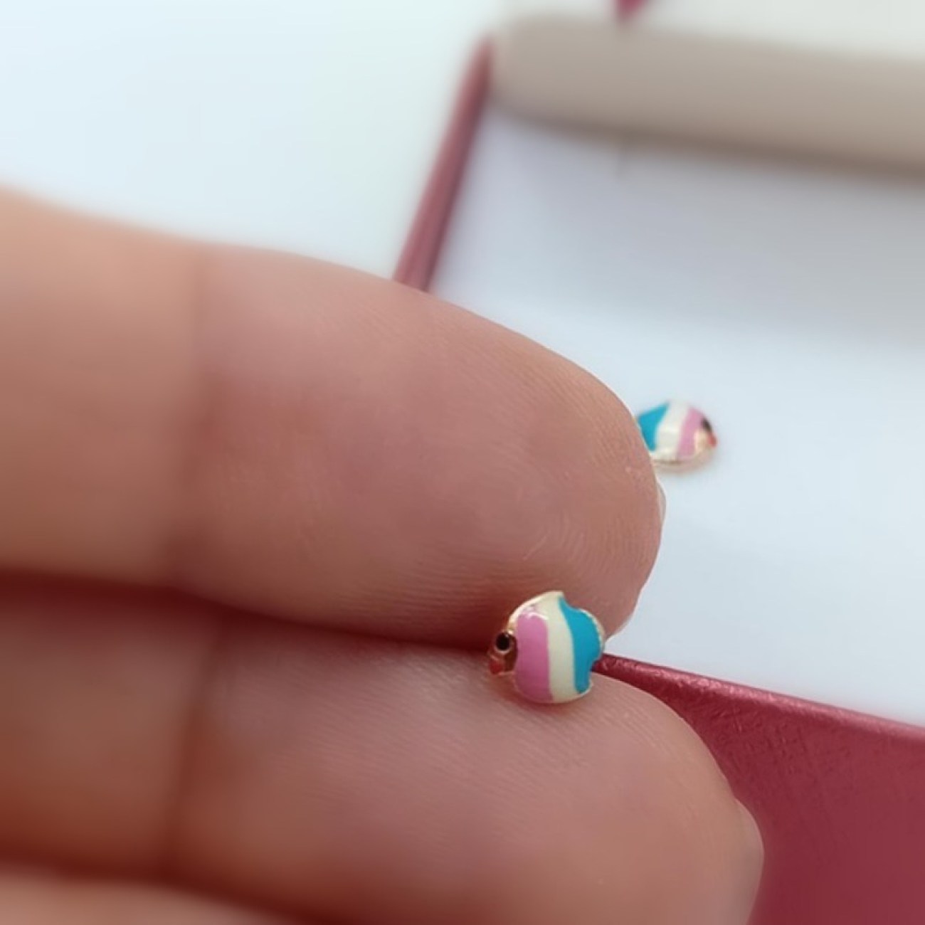 Χρυσά καρφωτά σκουλαρίκια παιδικά Κ14 ψαράκια