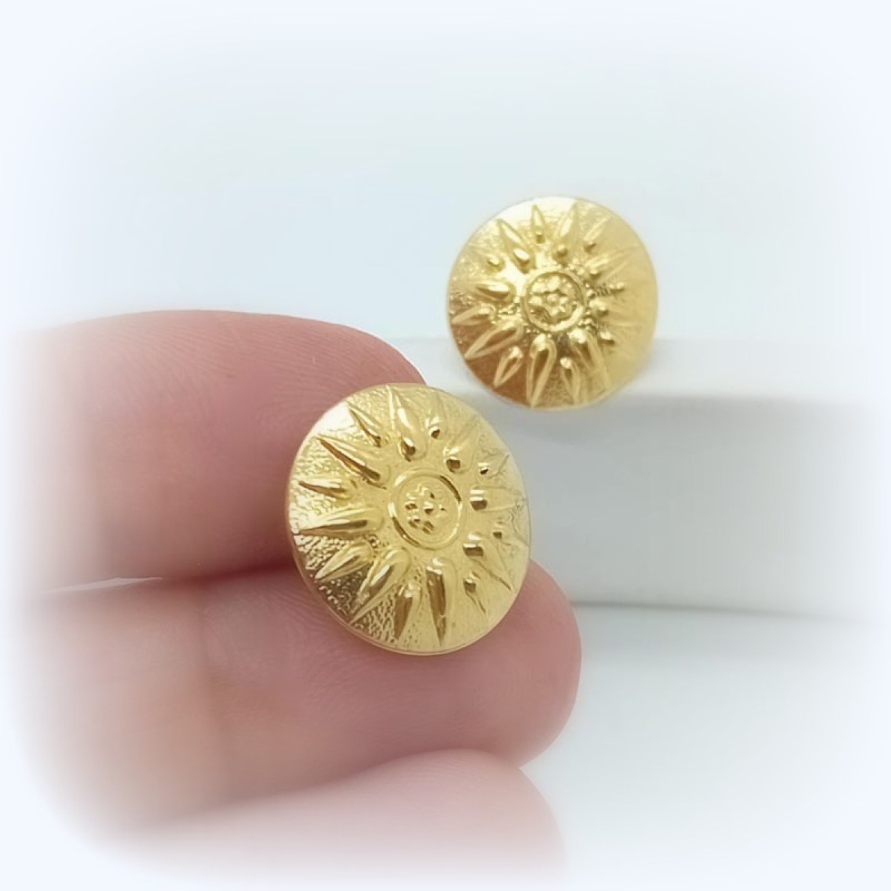 Σκουλαρίκια αρχαιοελληνικού ύφους ΗΛΙΟΣ ΤΗΣ ΒΕΡΓΙΝΑΣ