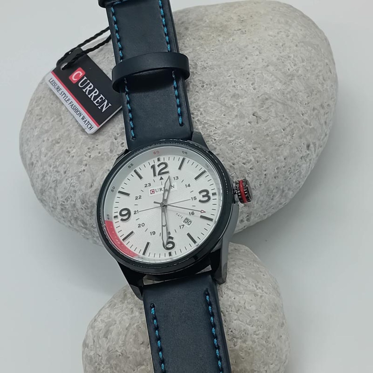 CURREN ρολόι ανδρικό casual μαύρο λουράκι