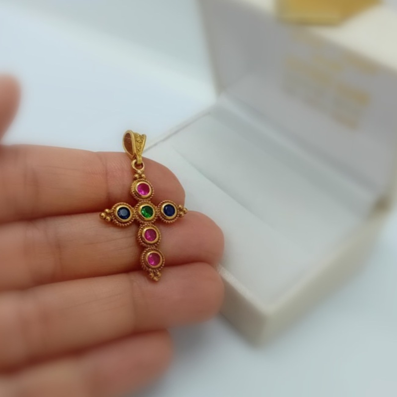 Σταυρός επίχρυσος βυζαντινός Theodora