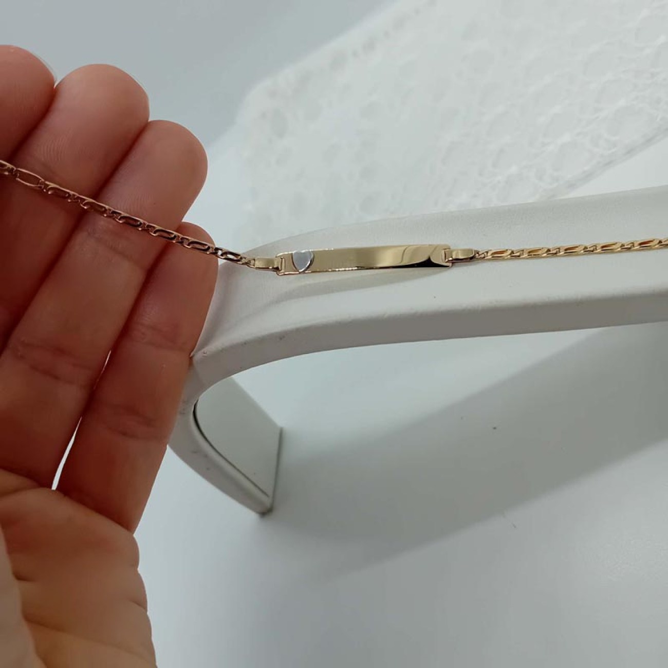 ΤΑΥΤΟΤΗΤΑ ΠΑΙΔΙΚΗ χρυσή Κ14 με καρδιά