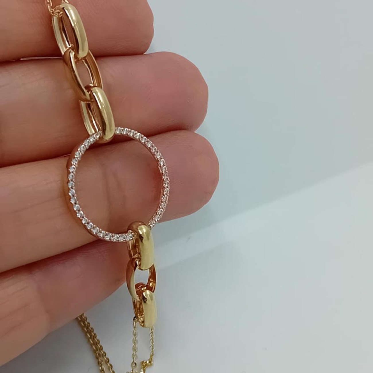 ΒΡΑΧΙΟΛΙ ΧΡΥΣΟ Κ9 με κύκλο από ζιργκόν