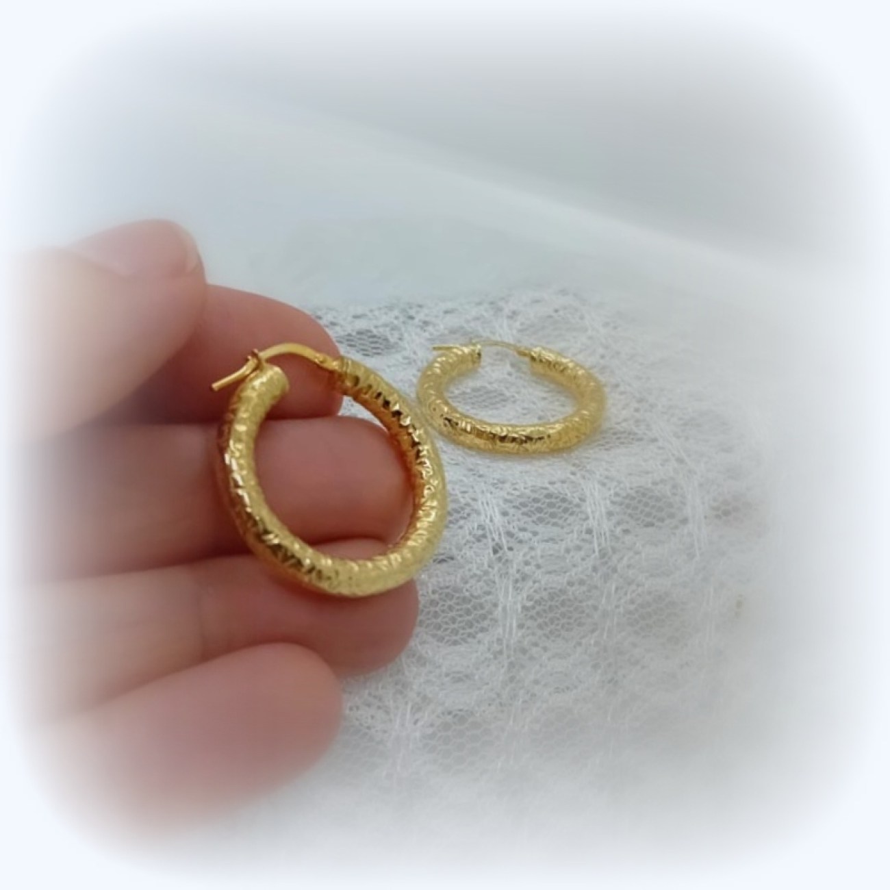 Σφυρήλατοι κρίκοι επίχρυσοι