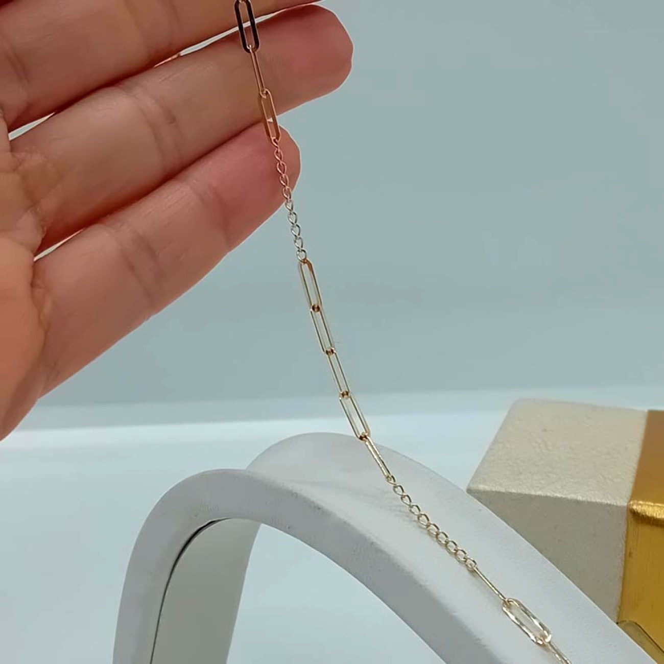 Χρυσό βραχιόλι αλυσίδα γυναικείο-παιδικό Κ14