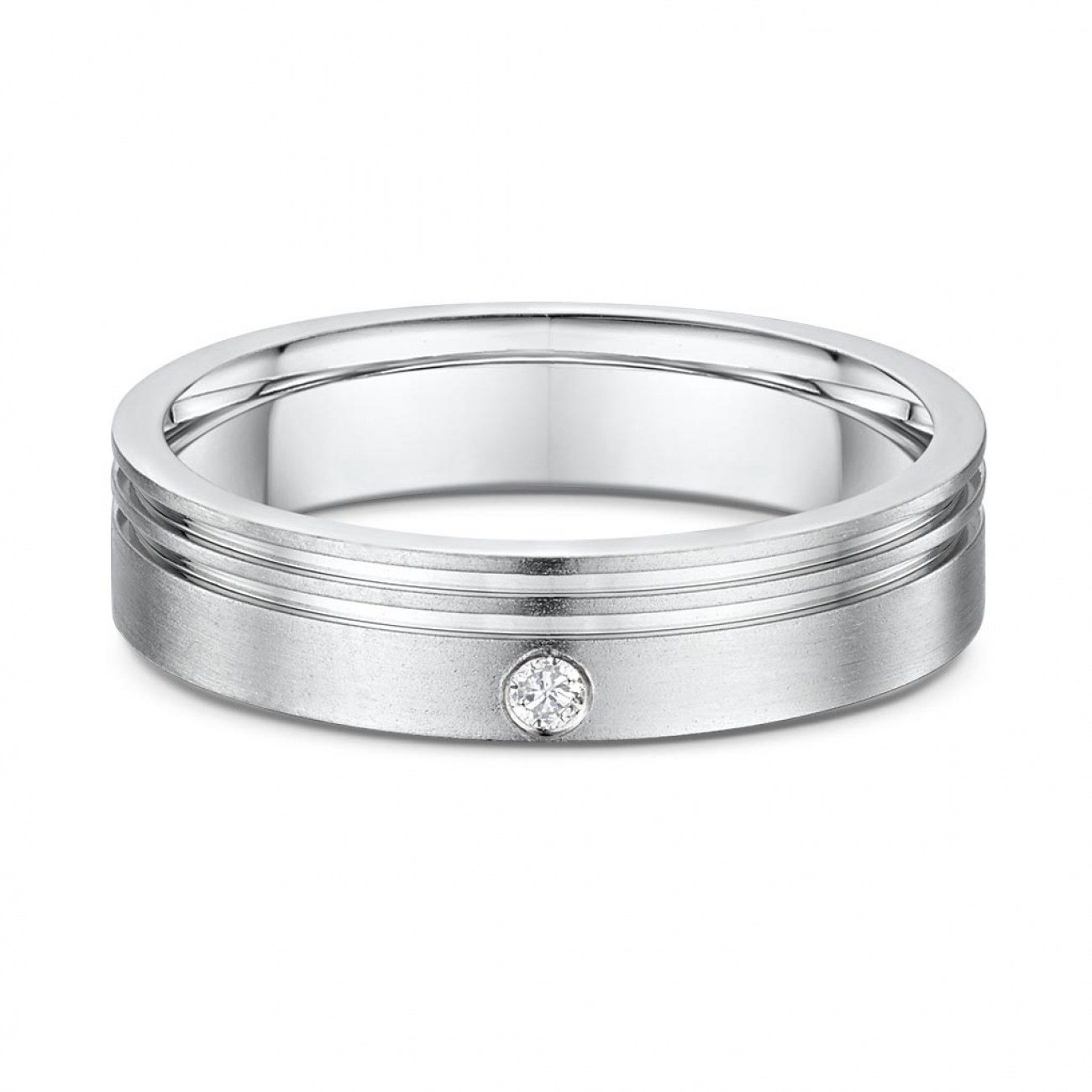 Βέρα λευκόχρυση 1 ζιργκόν