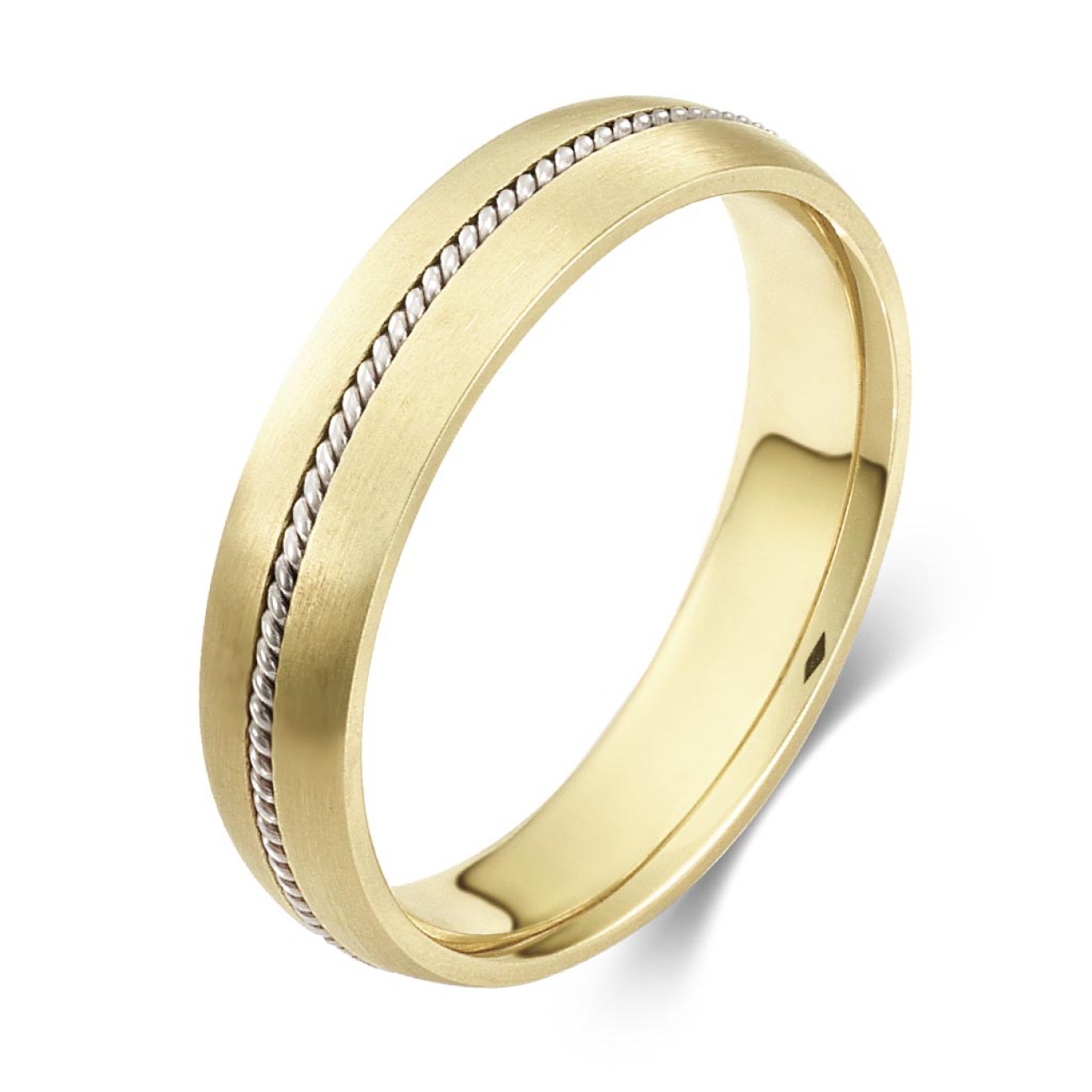 Χρυσή βέρα με πλεξίδα