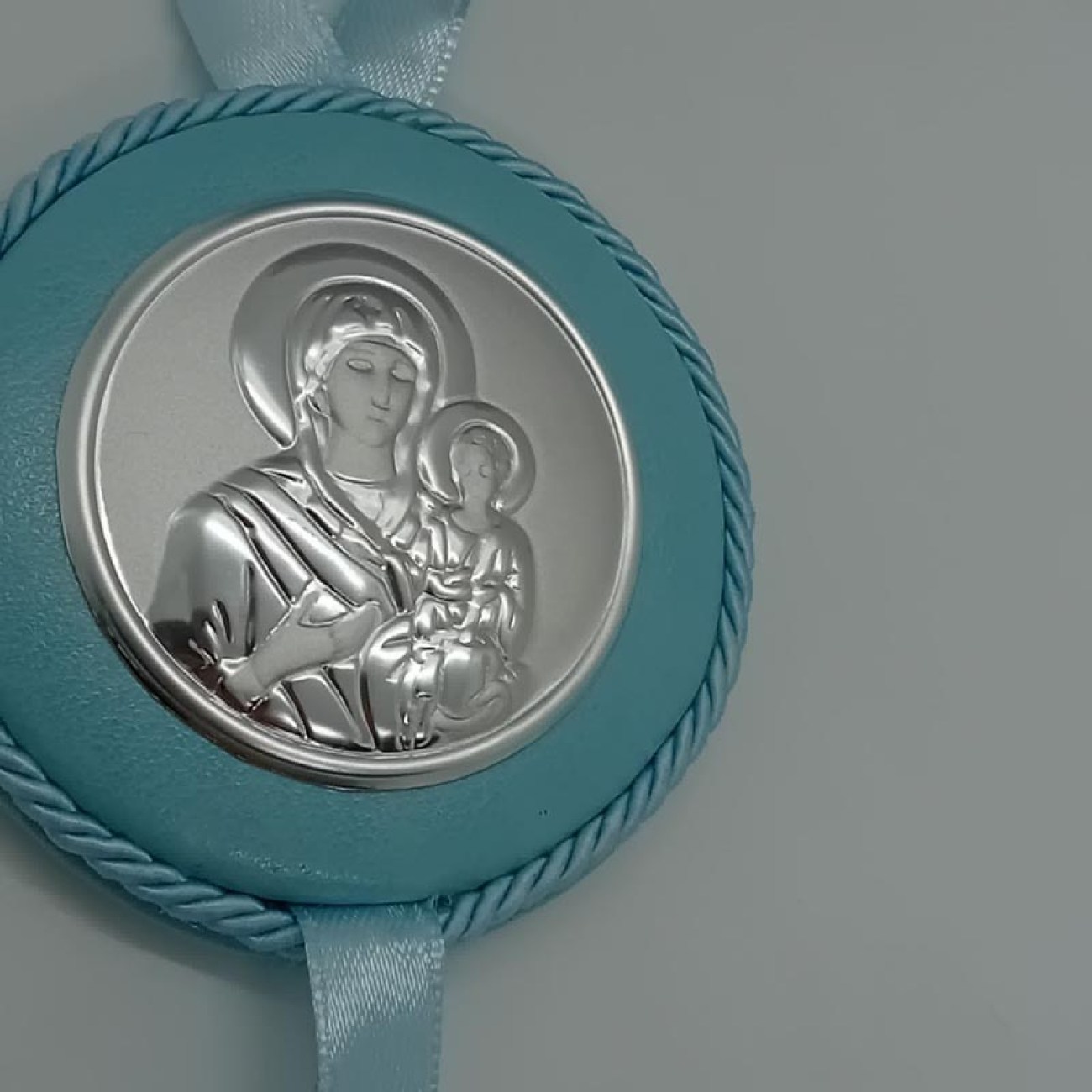 ΠΑΝΑΓΙΤΣΑ ΚΟΥΝΙΑΣ στρογγυλή ΑΣΗΜΙ ΓΑΛΑΖΙΟ ΔΕΡΜΑ