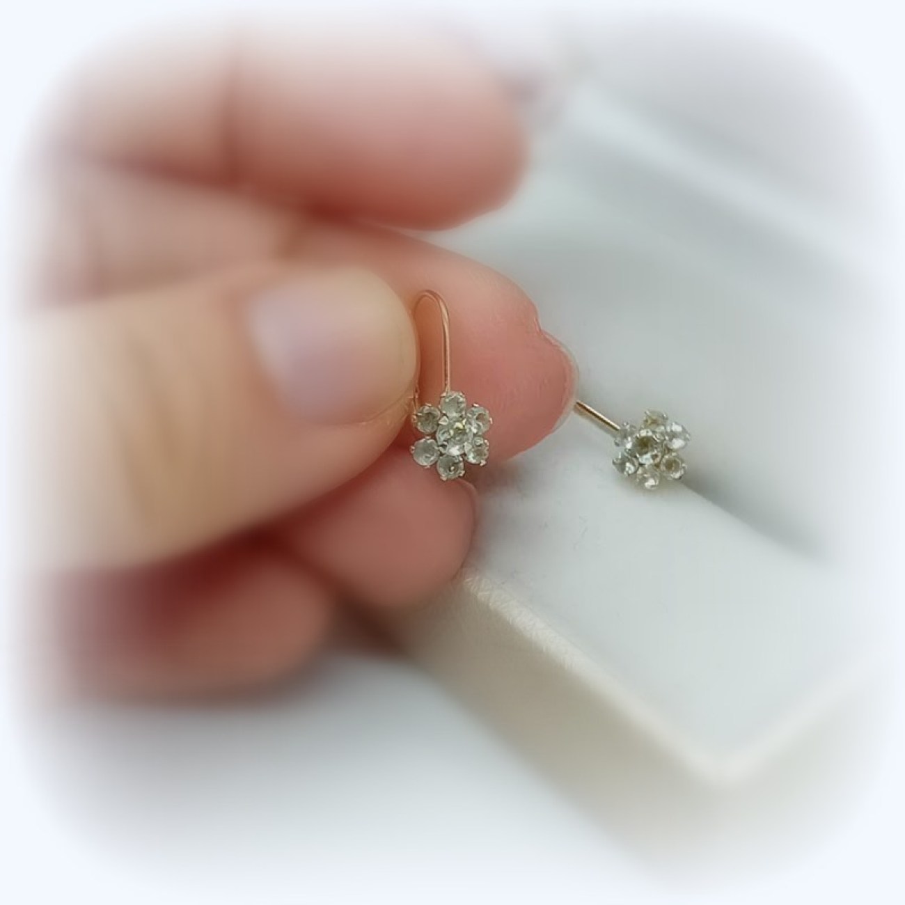 Χρυσά σκουλαρίκια Κ14 "ανθάκια"