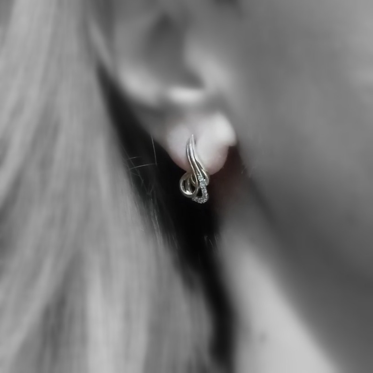 Χρυσά σκουλαρίκια Κ14 μακριά