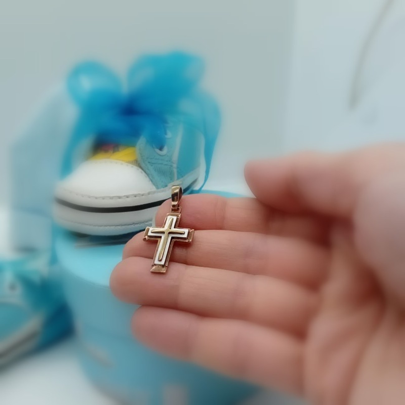 Βαρύτιμος βαπτιστικός σταυρός Κ14 