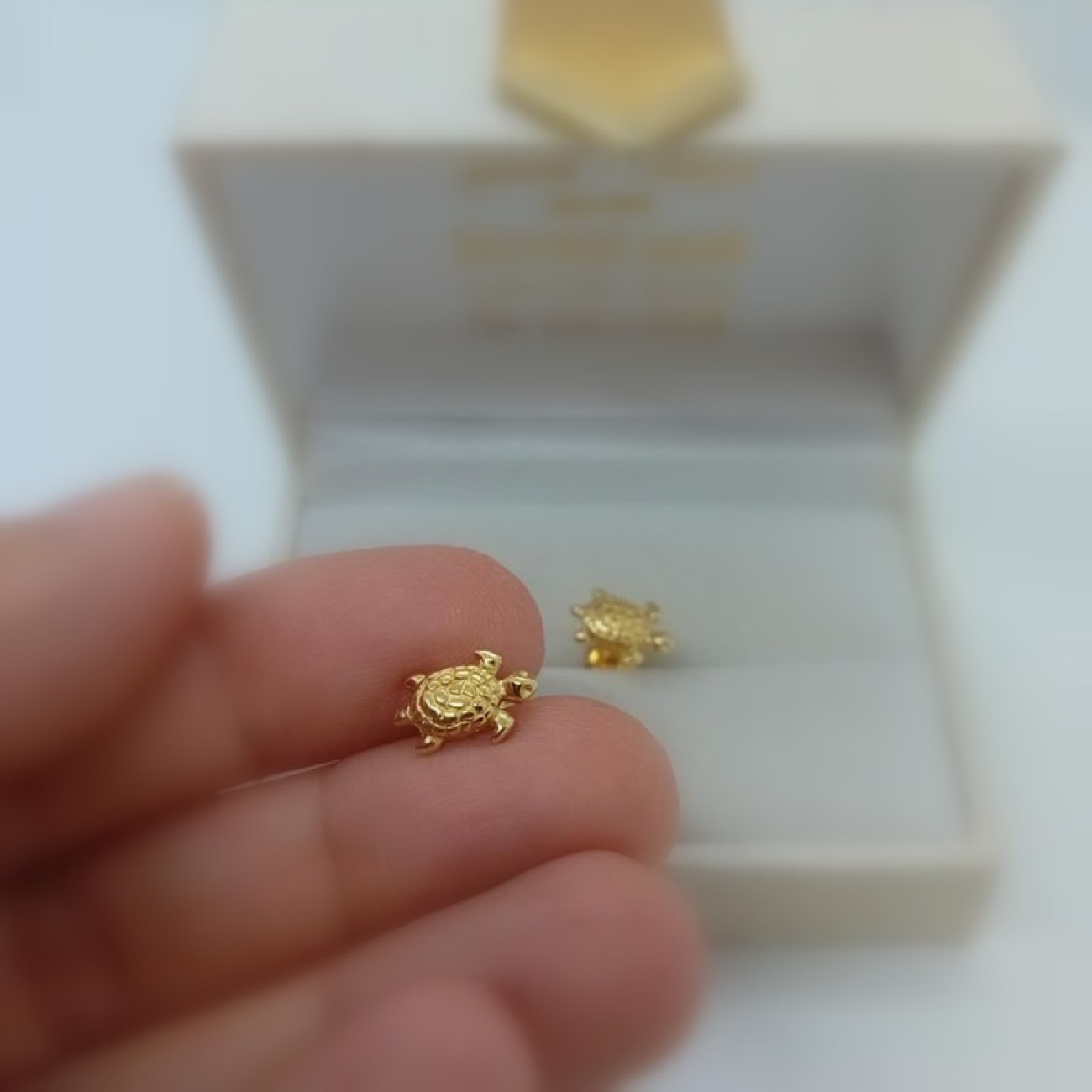 Χρυσά σκουλαρίκια Κ14 χελωνίτσες